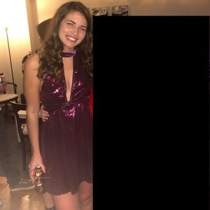 Free People Purple Sequin Cocktail Dress